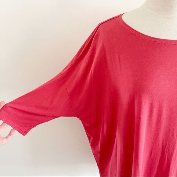 Eileen Fisher Orange Modal Pullover Blouse Top Med - Picture 4 of 8